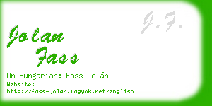 jolan fass business card